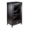 Contemporary Home Living 40” Espresso Brown 20-Bottle Shelf Bordeaux Modular Wine Cabinet